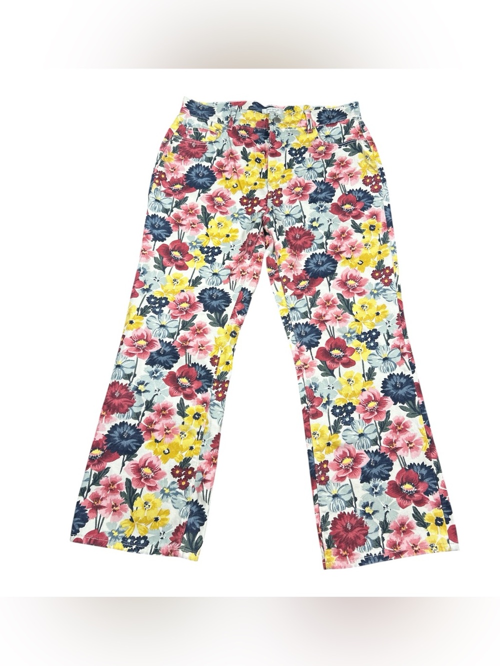 Ann Taylor Weekend The Boot Crop High Rise Size 8 in Floral Print NWT